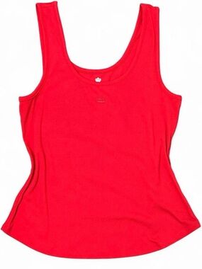 Y2K Juicy Couture Red Ribbed Crown Tank Top Size Large